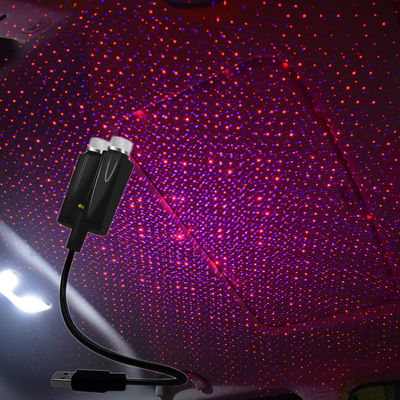 โคมไฟบรรยากาศ USB สำหรับรถยนต์สองสีในท้องฟ้ายามค่ำคืน
