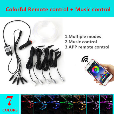 ไฟบรรยากาศภายในเย็น 2M สีสันสดใส, ไฟ LED Strip ภายในรถยนต์ 2.3 มม